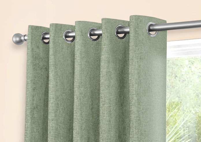 Amberley Eyelet, Sage - Ready Made Curtains - Image 9